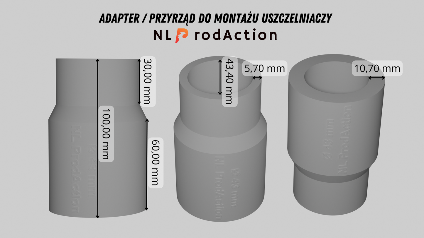 Przyrząd do montażu uszczelniaczy + Pobijak Ø 43mm