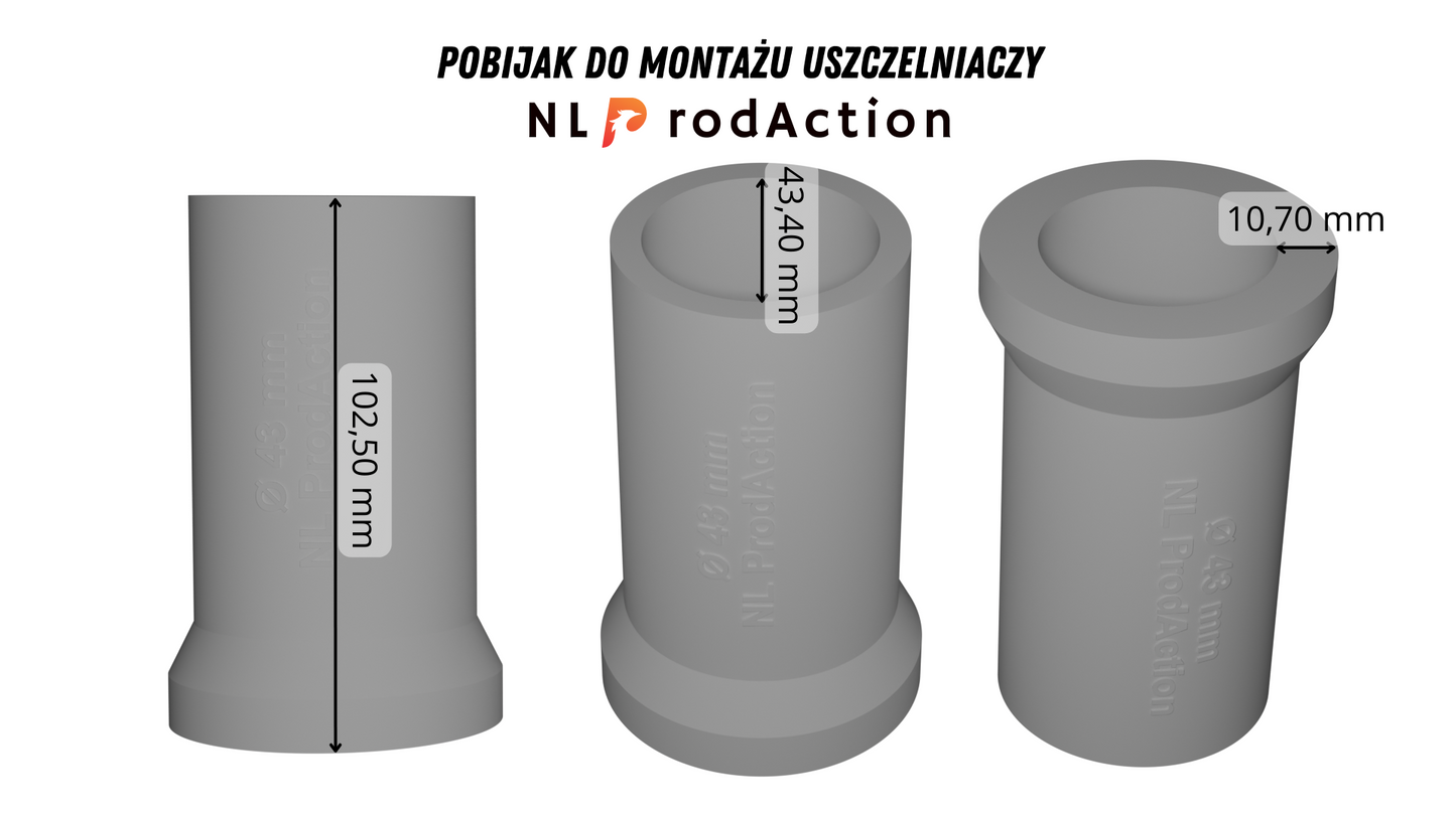 Przyrząd do montażu uszczelniaczy + Pobijak Ø 43mm